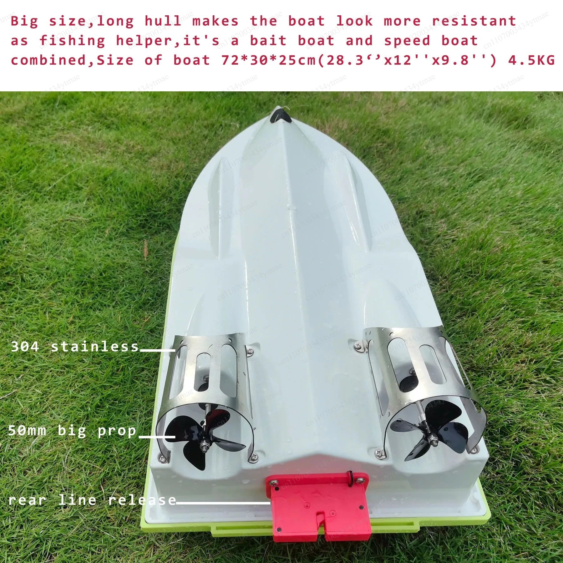 IP66 Waterproof Saltwater RC Bait Boat Built-in GPS Brushless Power 5M/S Fast Speed Outdoor Surf Fishing Remote Control Vessel
