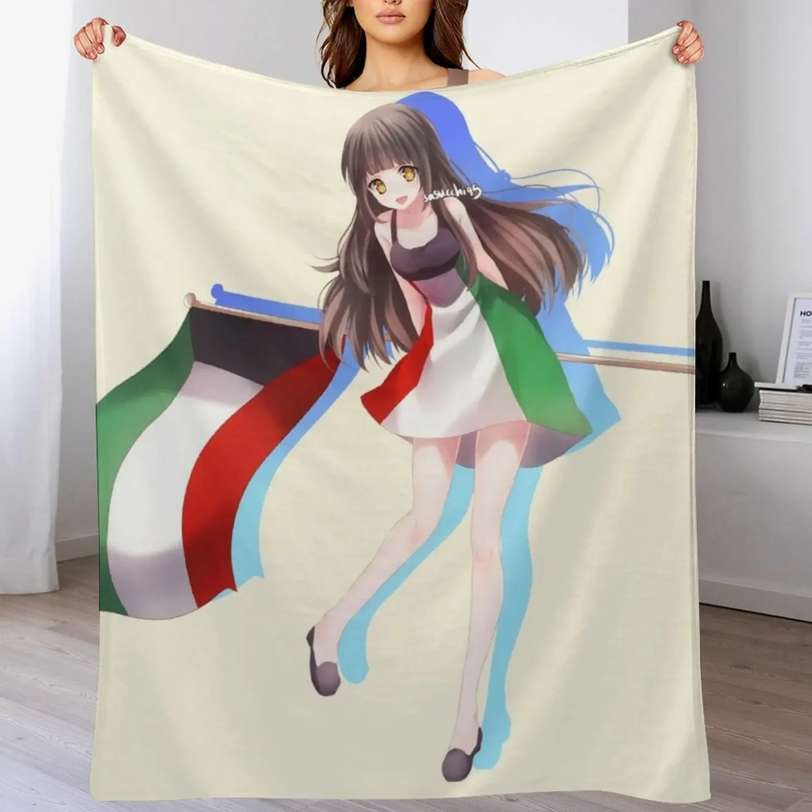 

Kuwait National Day Throw Blanket anime Decorative Sofa Soft Plush Plaid Blankets