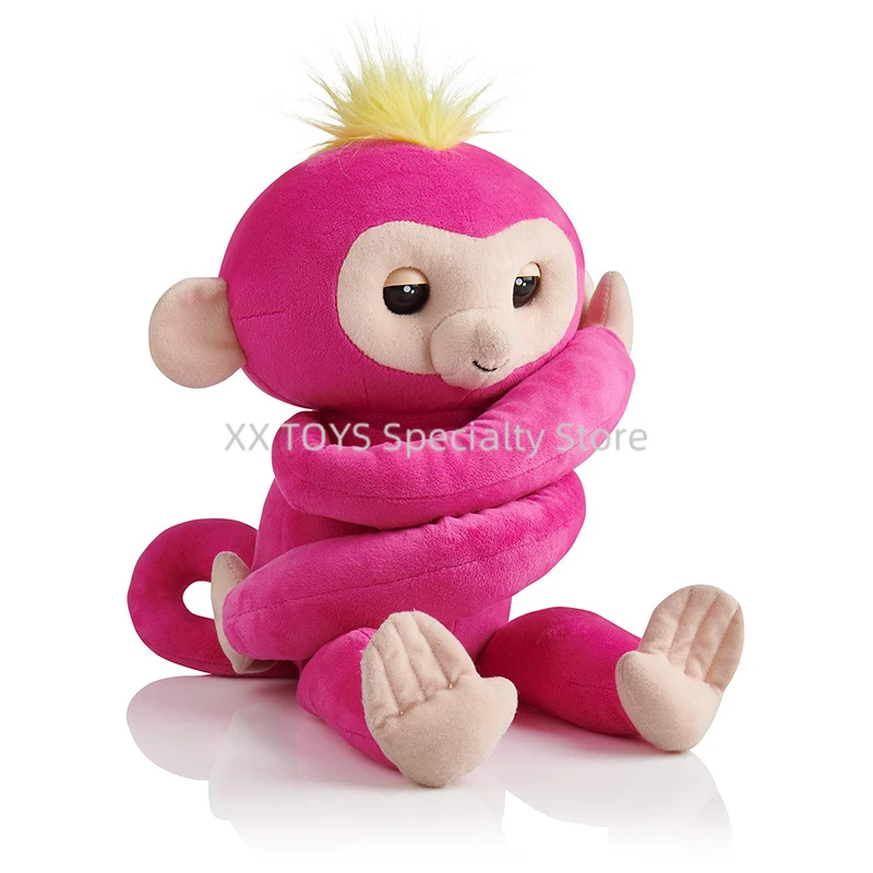 Fingerlings HUGS Bella Advanced Interactive Plush Baby Monkey Pet Fun Cuddleable Plush Toy with Sound Effects Kid Birthday Gifts