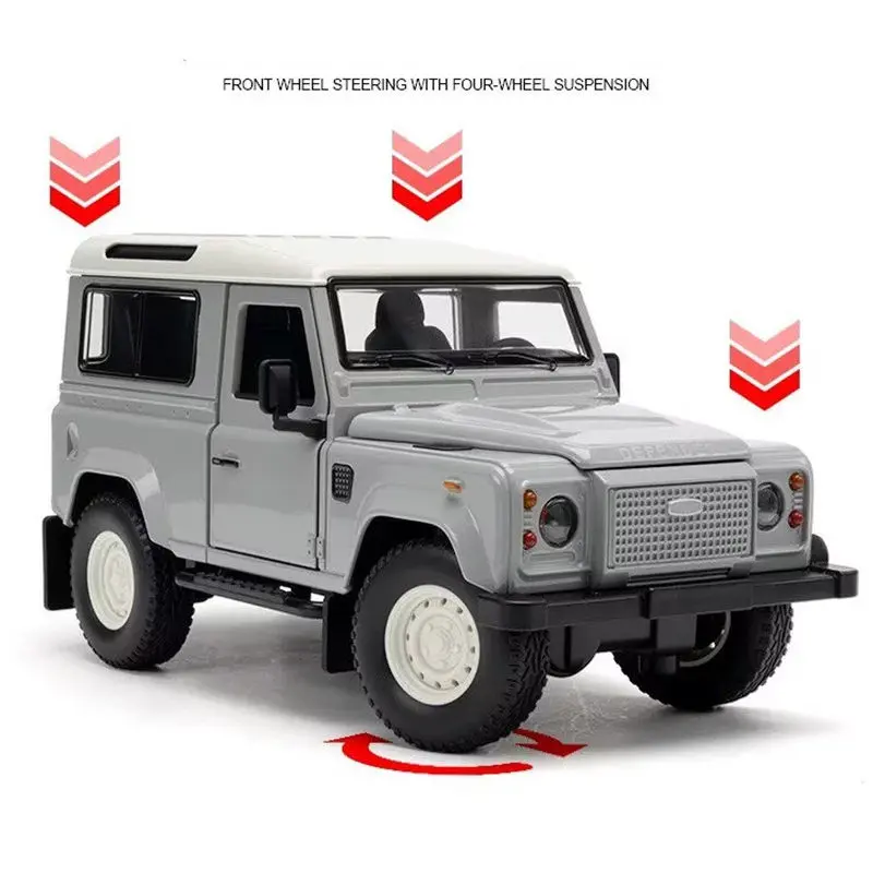 

1/32 Land Range Rover Defender 90 SUV Alloy Classic Car Model Diecast Metal Off-Road Vehicles Car Model Simulation Kids Toy Gift