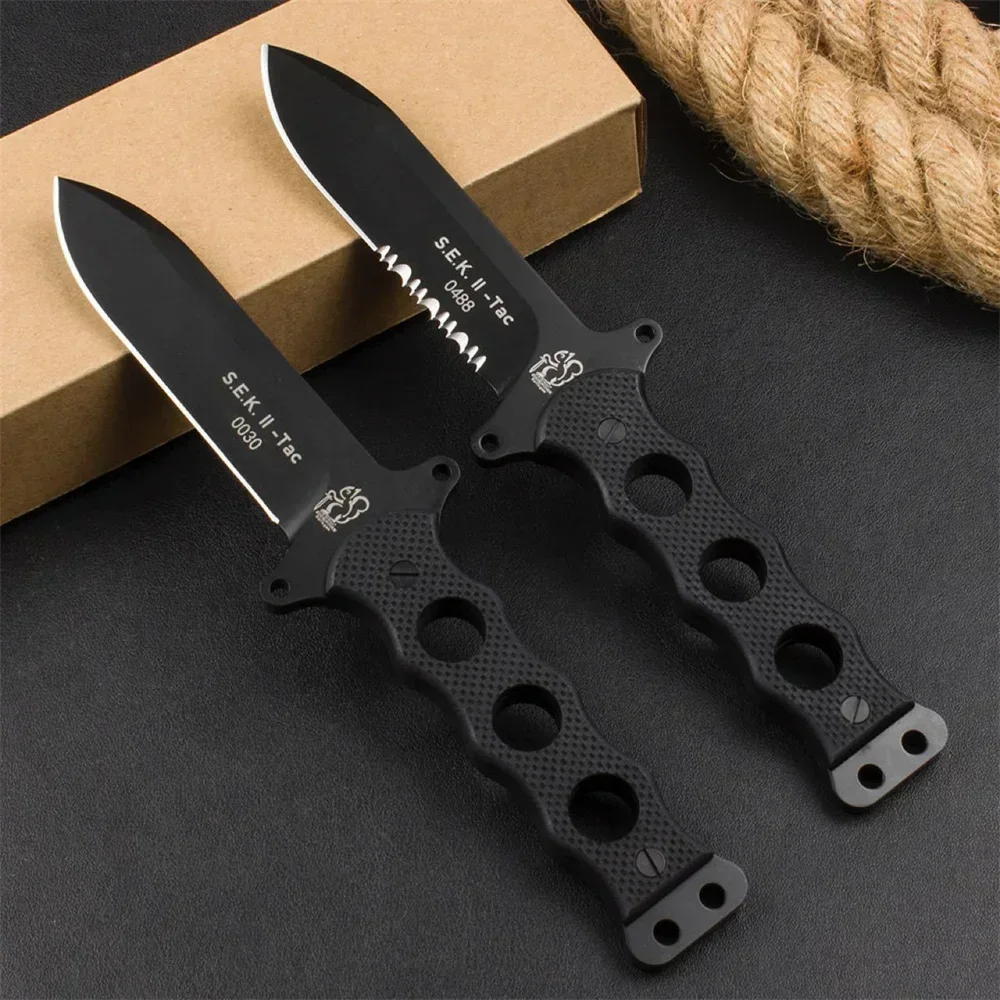 

DLC Coating Blade Eickhorn Solingen SEK-II Fixed Blade Knife DC53 Steel G10 Handle Hunting Tactical Outdoor Straight Knives