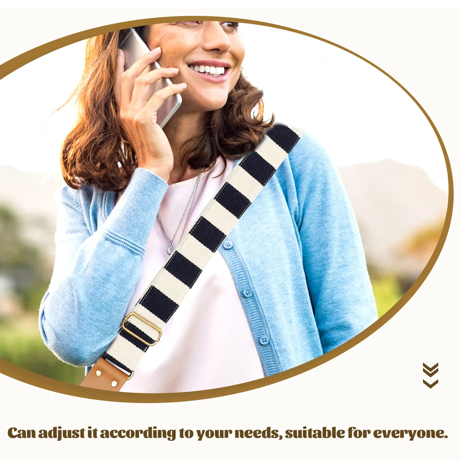 Premium Guitar Strap Adjustable Comfortable Widened Design Safe Finger Protection Realistic Sound Enhancement for All Guitarists