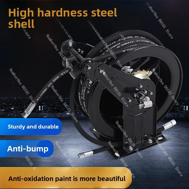 Car Wash Automatic Hose Reel Pull And Stop High Pressure Pipe Retractor Water Drum For Subway Coiling Pipe