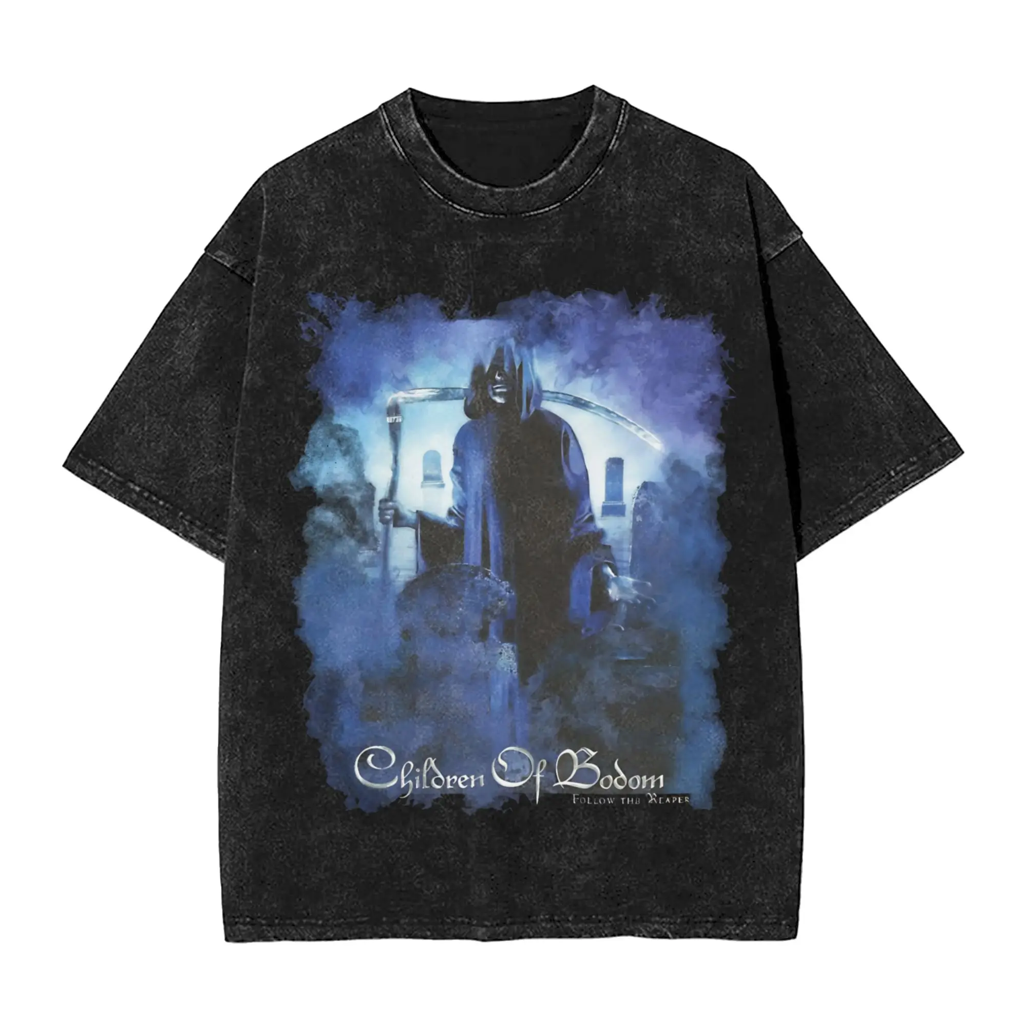 Children Of Bodom Follow The Reaper T Shirt Men 100% Cotton Novelty T-Shirt Crewneck  Tee Shirt Short Sleeve Tops Unique