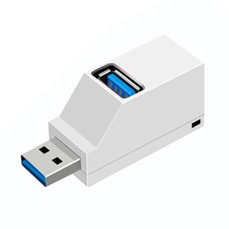 Poderoso adaptador hub USB Compacto USB3.0 Splitter Extender 1 a 3 portas