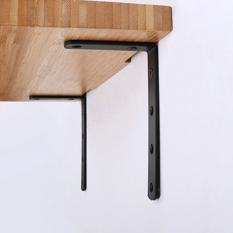 125/75 Iron Support Plate Connection Corner Code L shaped Bracket Fixation 90 Degree Furniture Hardware Support Plate Connection