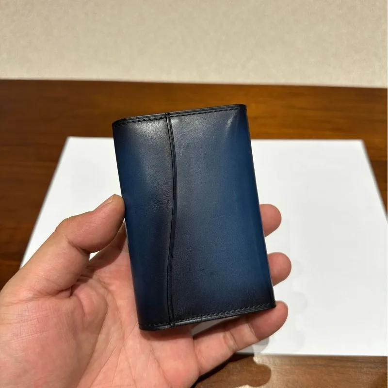 retro card bag, multi-card position, men's soft leather wallet, business card holder, certificate storage bag.
