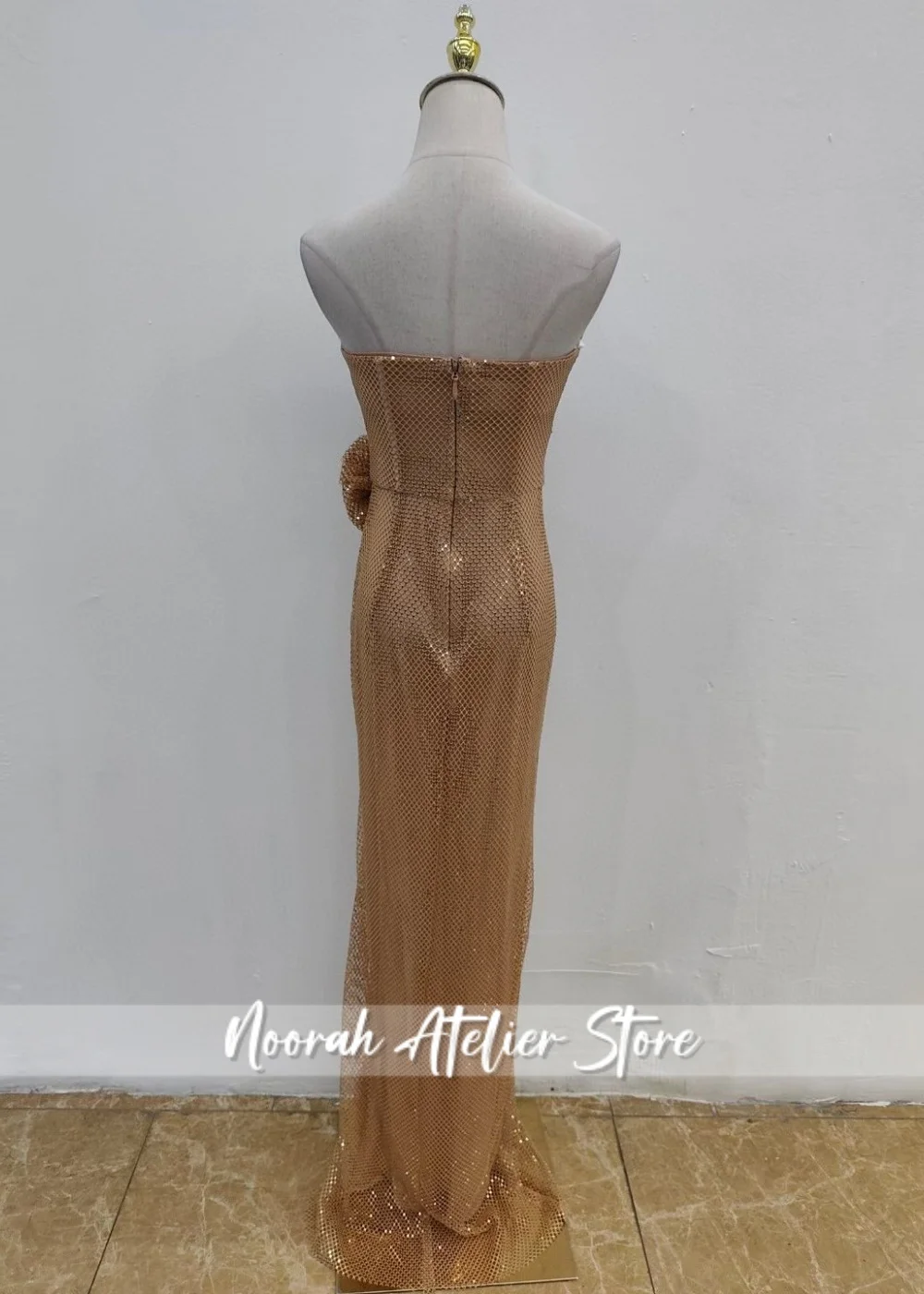 アラビア風ブラウンロングスリーブ豪華アップリケ付きイブニングドレス、ステンドレス、ドバイウェディングドレス、女性用フォーマルドレス2025、カスタムメイド