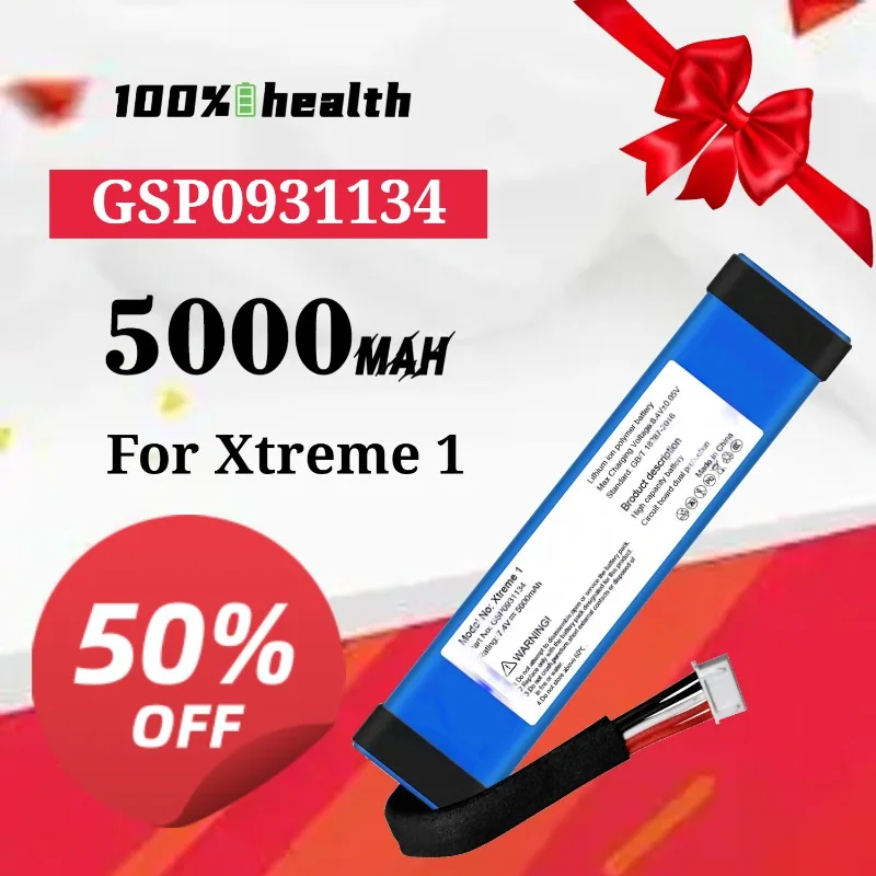 

GSP0931134 5000mAh Bluetooth Speaker Battery for JBL Xtreme 1st Generation Lithium Rechargeable Battery