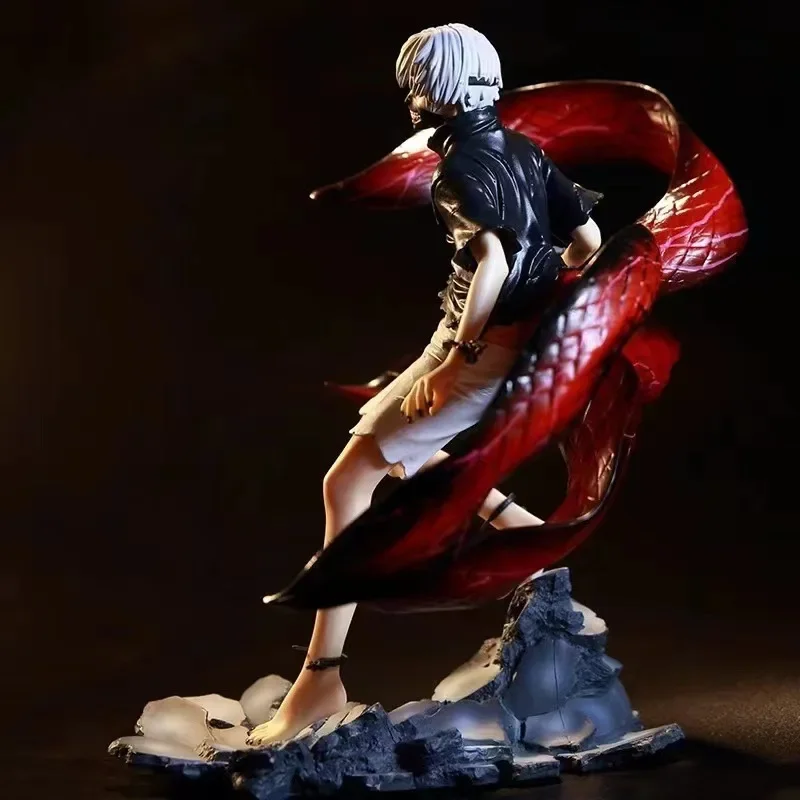 Tokyo Ghoul Kaneki Ken 21cm Figure Mask Model Doll Anime Two Heads Statue Ornament Cool Fight Gifts Toys Figure Statue Toys Deco