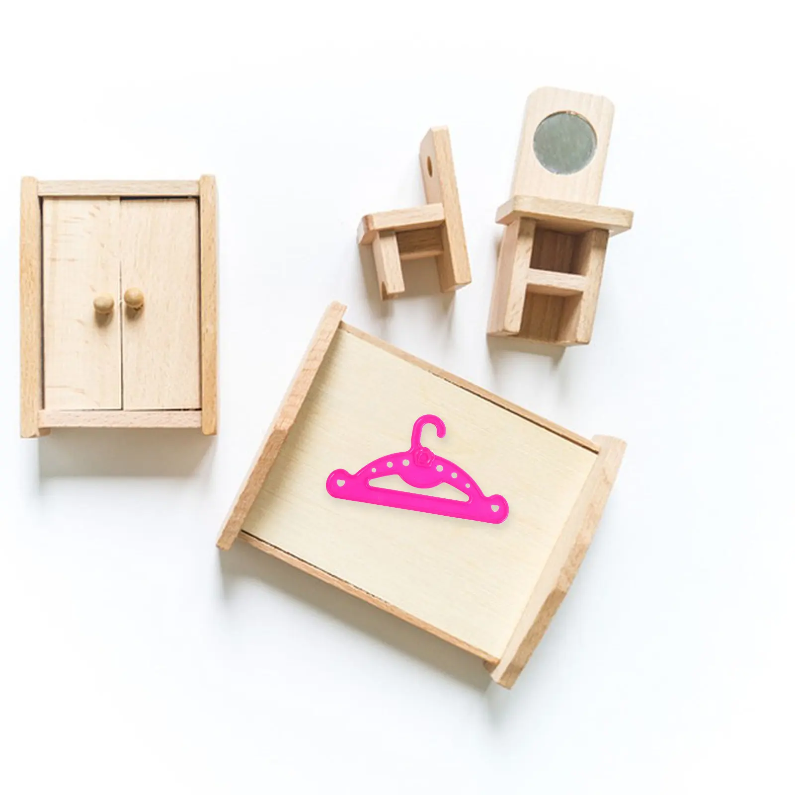 

10Pcs Miniature Clothes Hangers for Wardrobe Organizer Small Plastic Hangers Clothes Display Rack Accessories