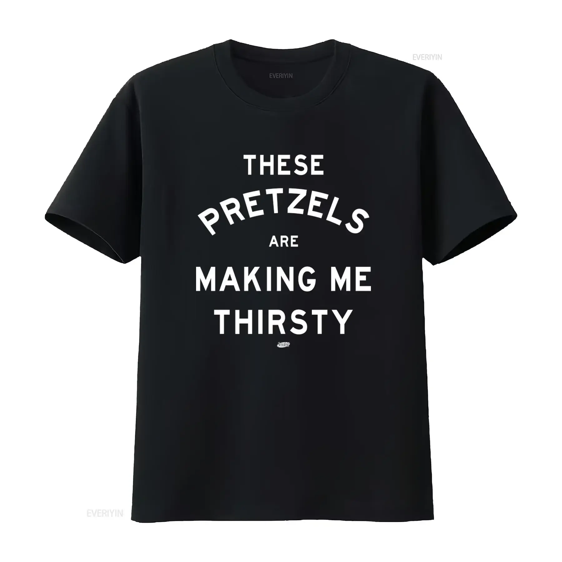 Thirsty Pretzels Seinfeld T Shirt Funny Snack Themed for Comedy Fans vintage Washed Versatile Casual Stretched Soft Unisex
