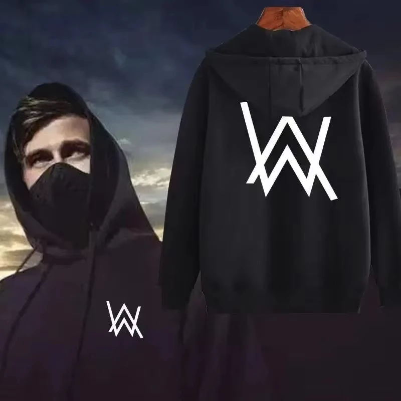 Alan Walker Women Fashion Hoodies Print Pullover Hooded Music Rapper Hip Hop Joggers Singer Fleece Sweatshirt for Fans Men Tops