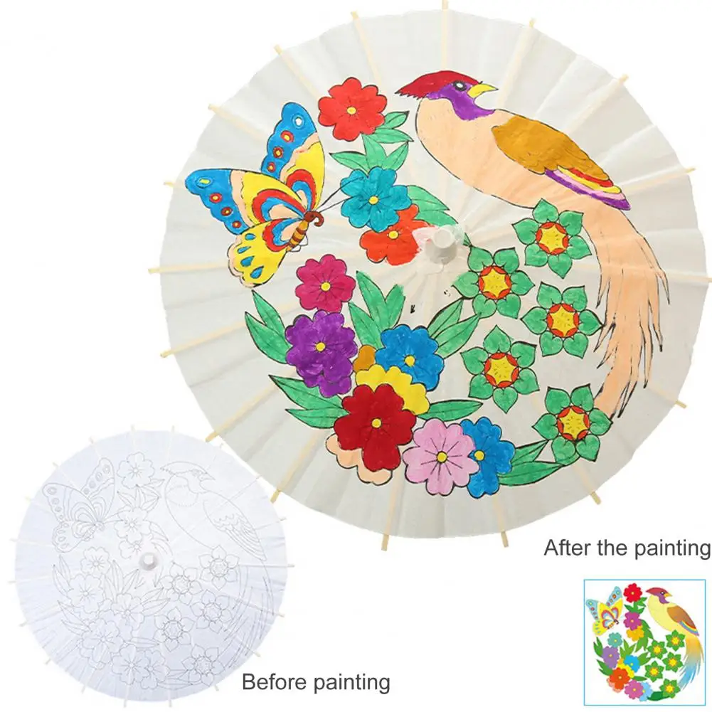 コンパクトで耐久性のある親子インタラクティブな手描きの紙傘使いやすい空の紙傘クリエイティブギフト