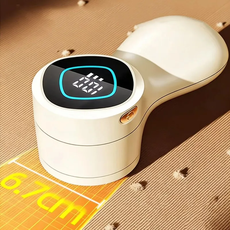 充電式携帯毛玉取り器、スマートディスプレイ付き、セーターの毛玉や毛羽立ち除去用