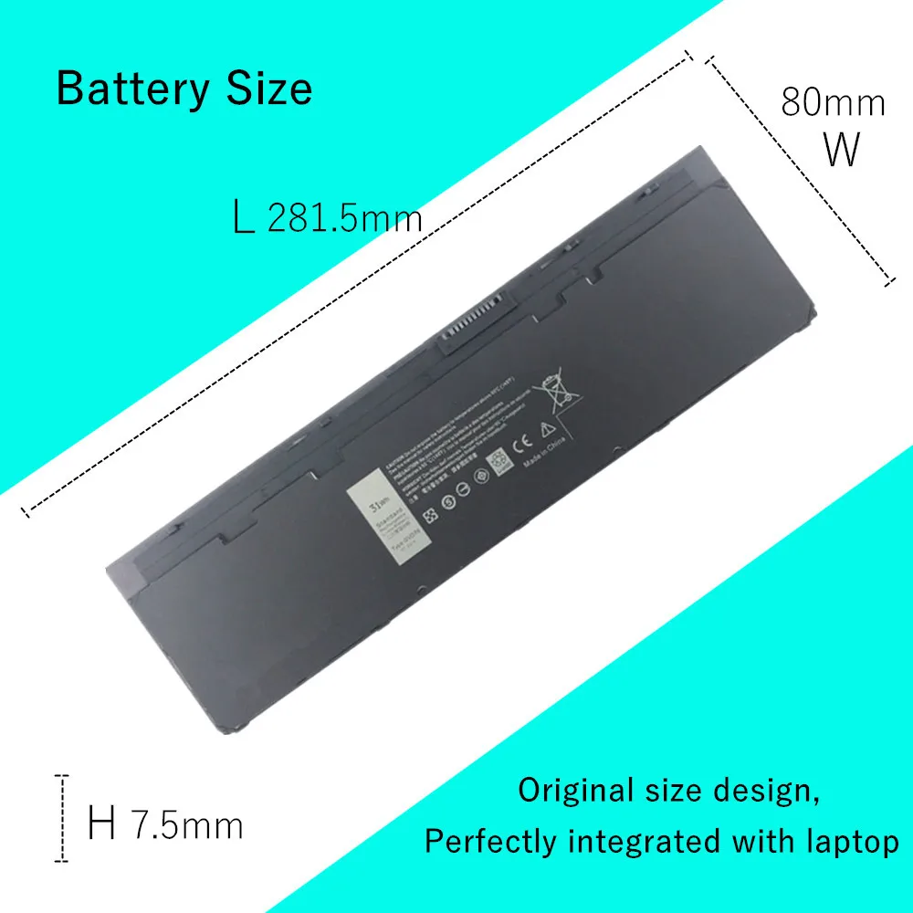 11.1V 31WH Laptop battery For Dell Latitude E7250 E7240 451-BBFW KWFFN J31N7 451-BBFX GVD76 HJ8KP NCVF0