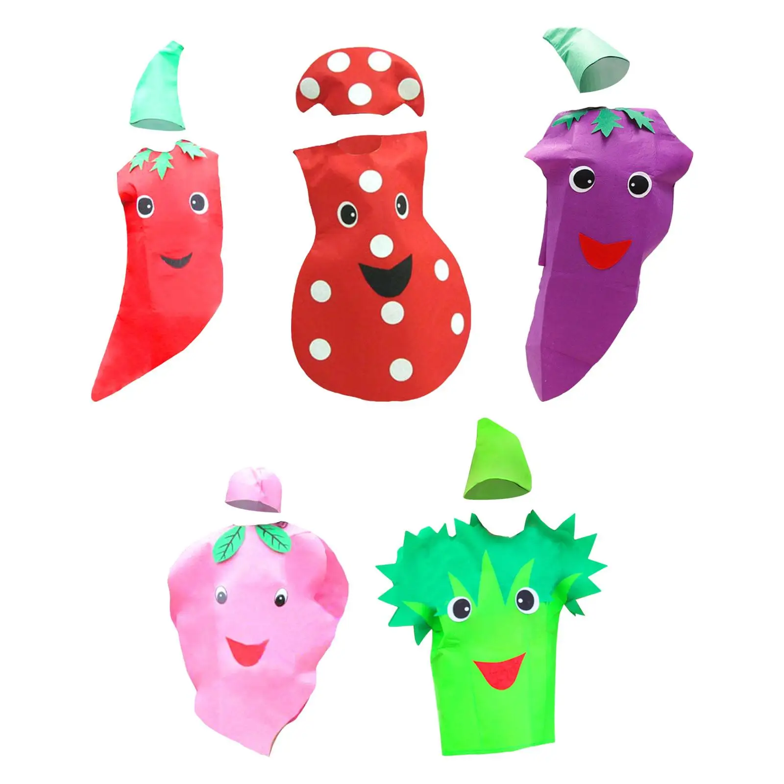 

Fruit Costume Set, Novelty, Food Cosplay Costume, Comfortable Slip on Halloween Costume with Hat Dress up for Party Pretend Play