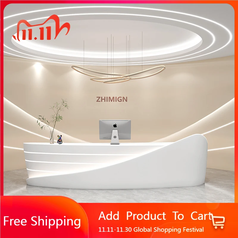 

Shop Luxury Reception Desks Modern Shelves Restaurant Best Reception Desks Simple Welcome Aesthetic Bureau Trendy Furniture