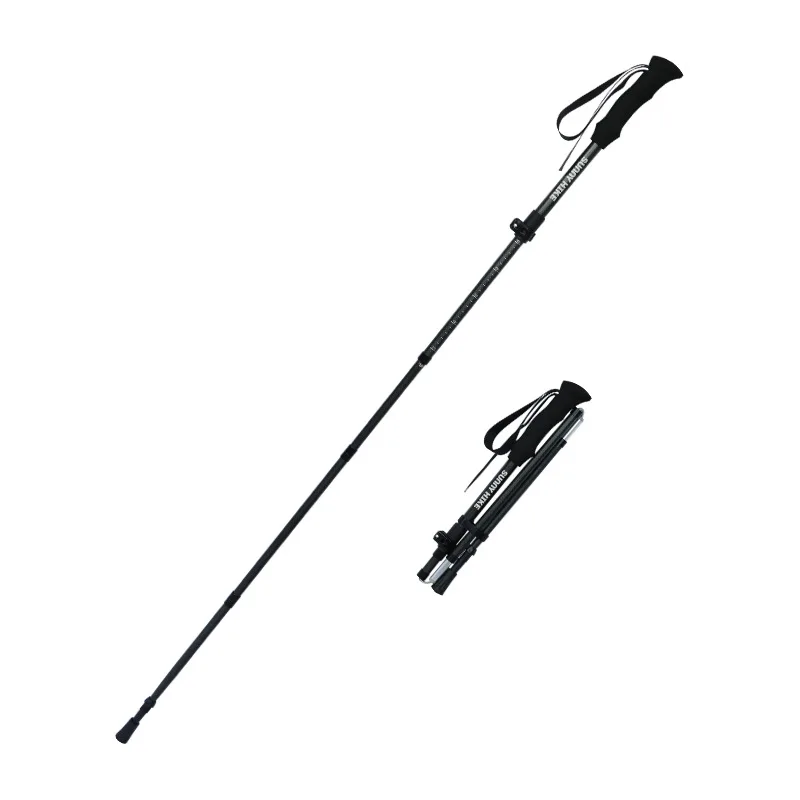 

2PCS Carbon Fiber Hiking Poles, Ultra-light Hiking Walking Section Folding Stick, Professional Outdoor Camping Non-slip Gear