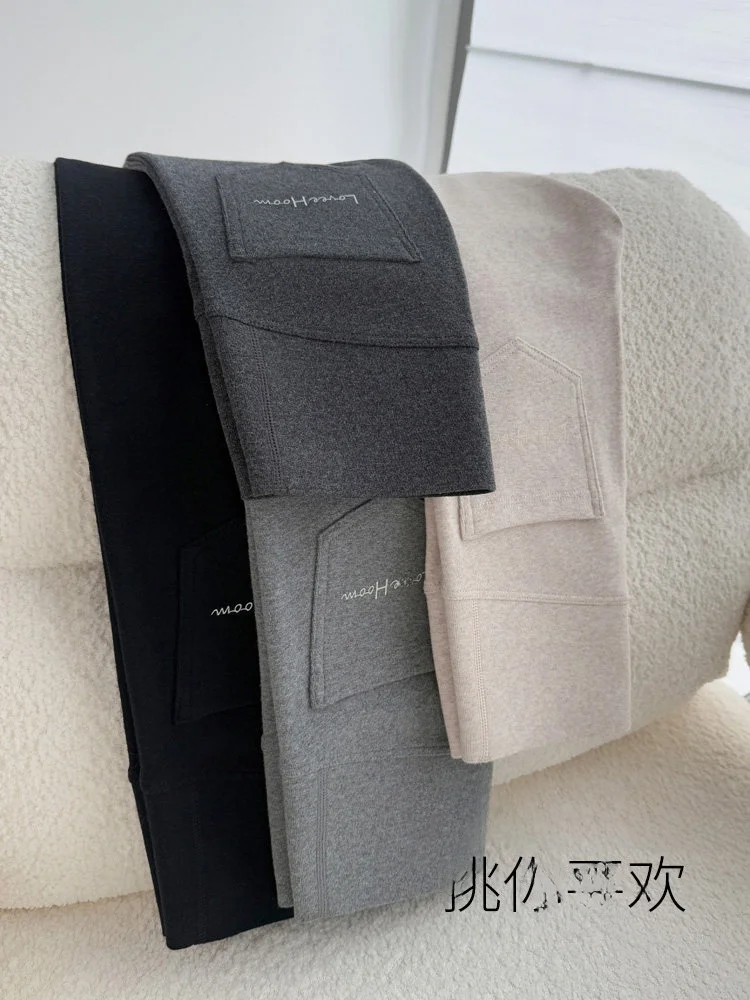 Yogabroek met hoge taille Lange lengte Warm Fce Comfortabele afslankende buikverstrakking Dames plus maat basislaagbroek