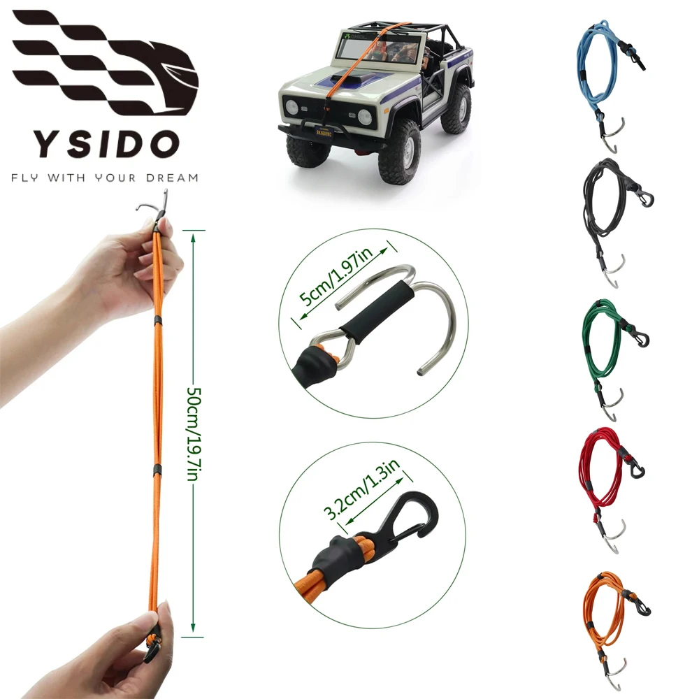YSIDO Kinetic Winch Rope with Strap Hook for Rigs Rock LCG Crawler Gspeed 1/10 Axial SCX10 I II III TRX4 CFX TF2 D90 RC Crawler