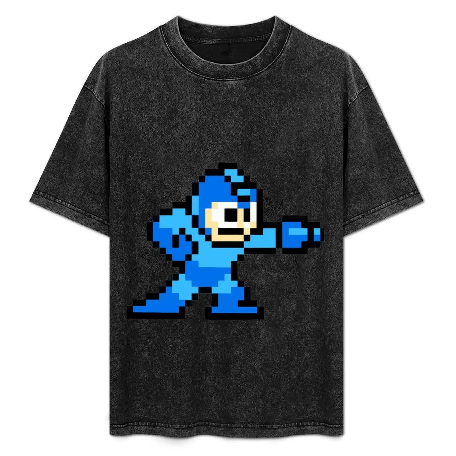 

Mega Man Game 8-Bits T-Shirt Basic Solid Color Short Sleeve Cotton Top