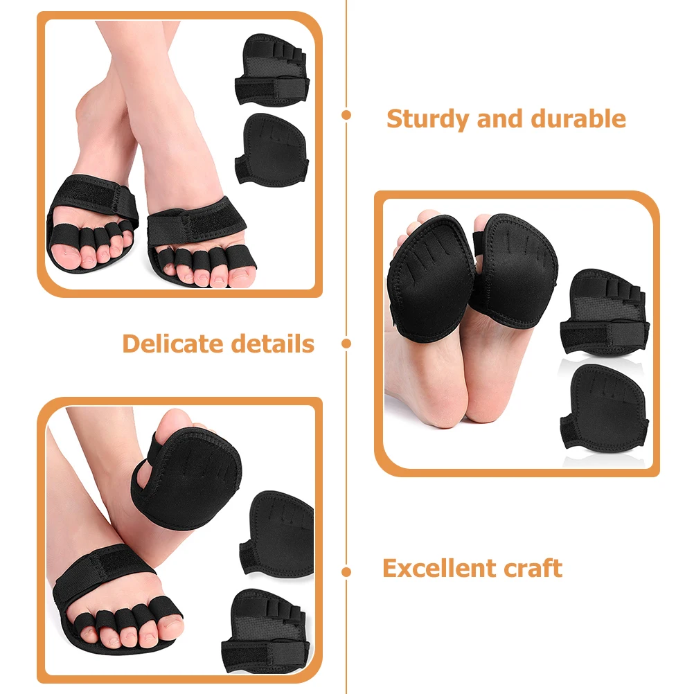 

Anti-wear Foot Pad Forefoot High Heels Toe Cover Half Socks Cooler Dance Paws Dancing Dancer Cushions Black Sole