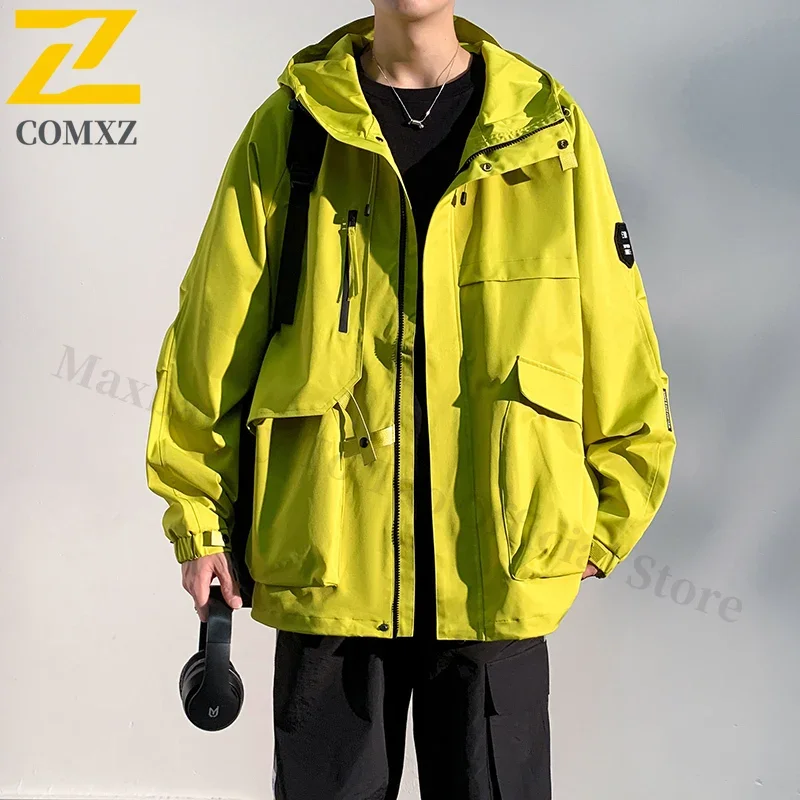 

Men's Windbreaker Workwear Windproof Jacket Men's and Women Single Flush Coat New Windproof and Waterproof Camping Jacket