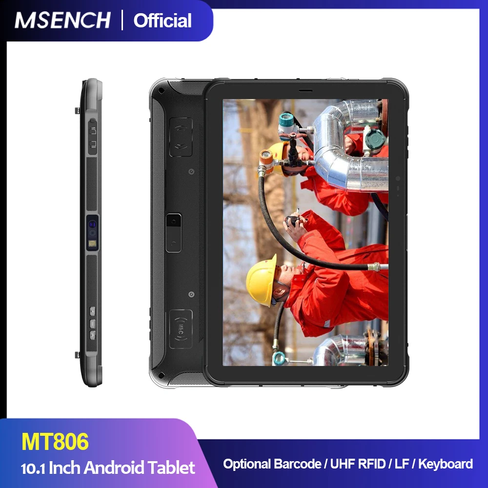 MSENCH Android Rugged Industrial Tablets PC 4G Barcode Scanner UHF rfid Reader 125Khz Reader Computer for MES System Management