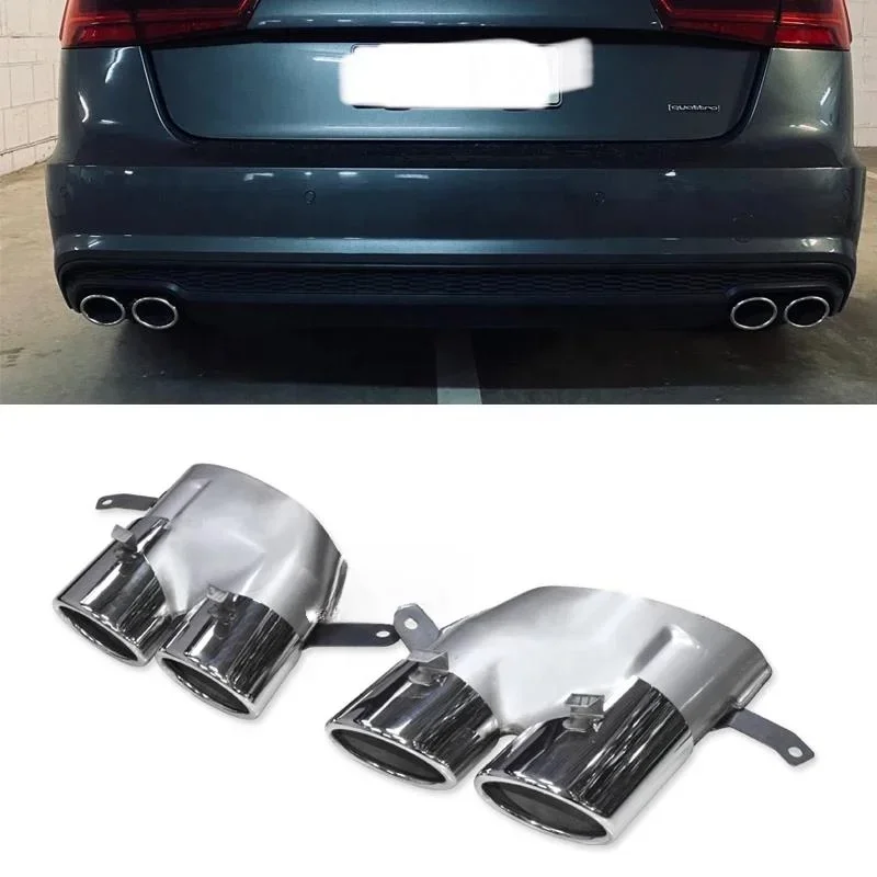 

Stainless Steel S6 Exhaust Pipe for 2016-2018 A7 Exhaust Tip A6 S Line Up To S7 Muffler Tip