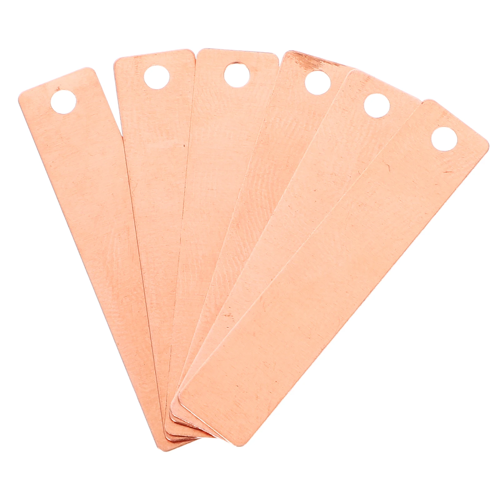 

6pcs Copper Copper Strip Materials for Fruit Experiment Anode Strips Science Project Supplies Lab Tools Kit