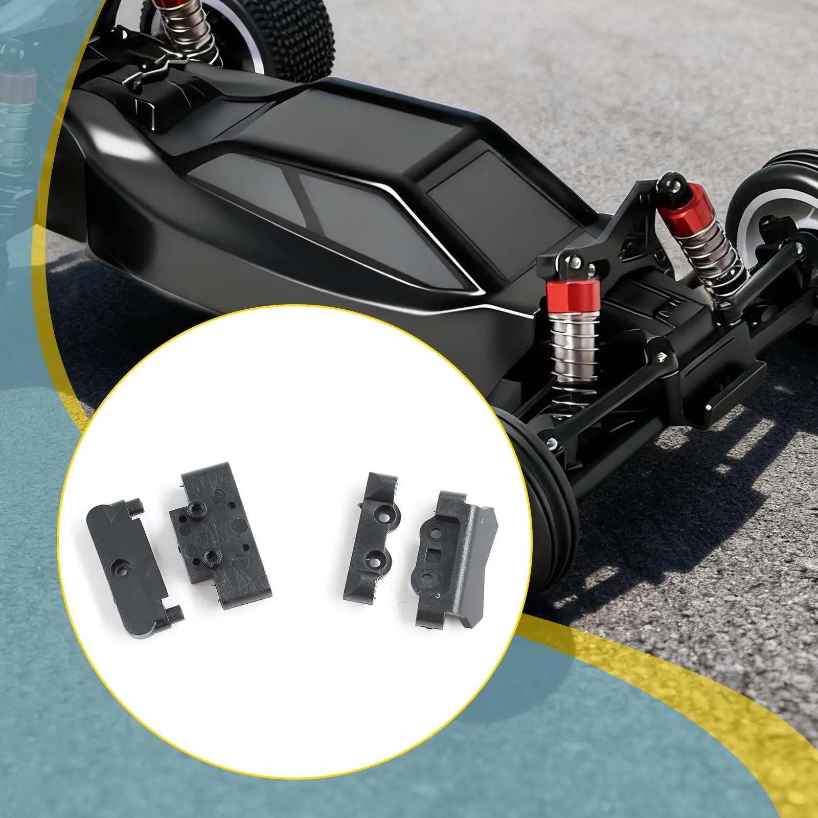 RC Car Parts Easy Replacement Front Bulkhead Rear Pin Mounts Kit for 1 24 Scale Model 244016