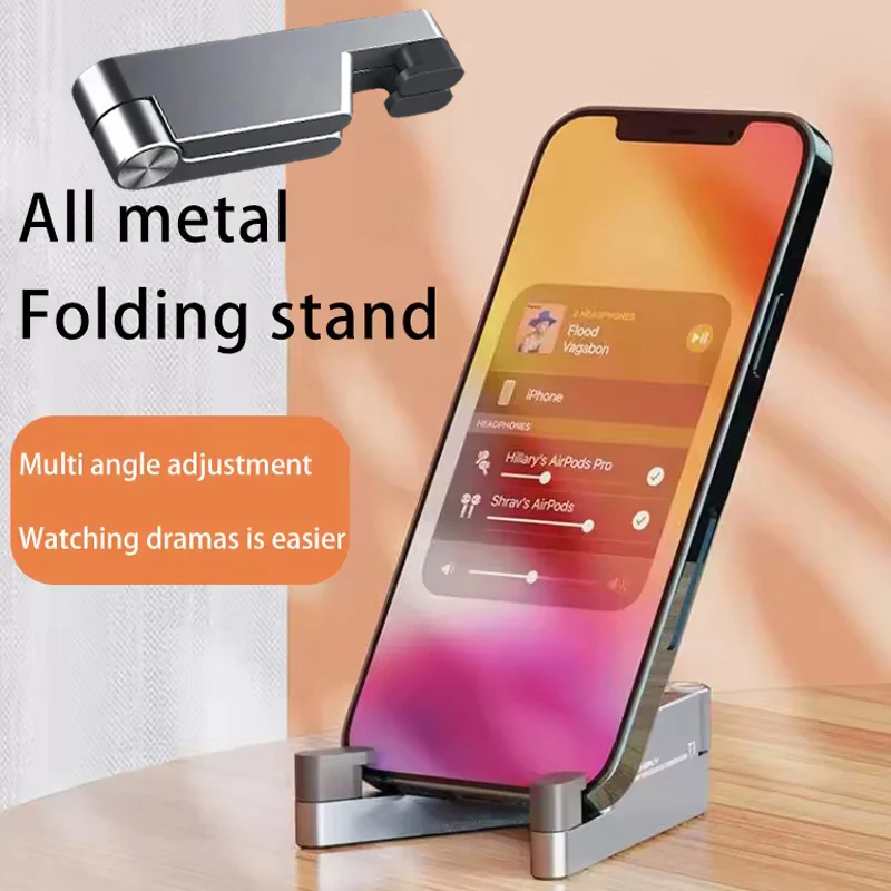 Aluminum Portable Phone Holder Mini Folding Desk Mount Bracket High Speed Train Tray Table Movie Watch Stand - view 3