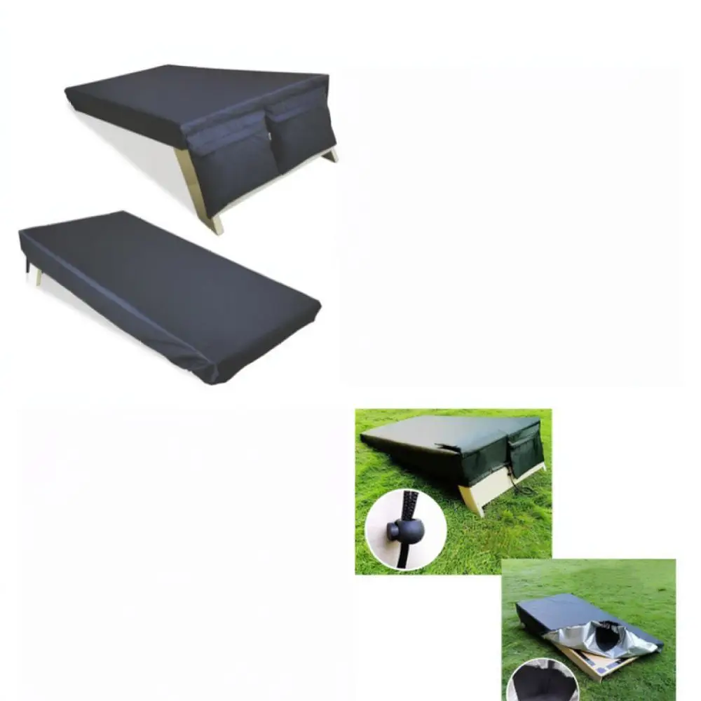 Black Cornhole Board Protector Outdoor Toss Game Cover Durable Polyester Fabric Waterproof Sunproof Dust Shield
