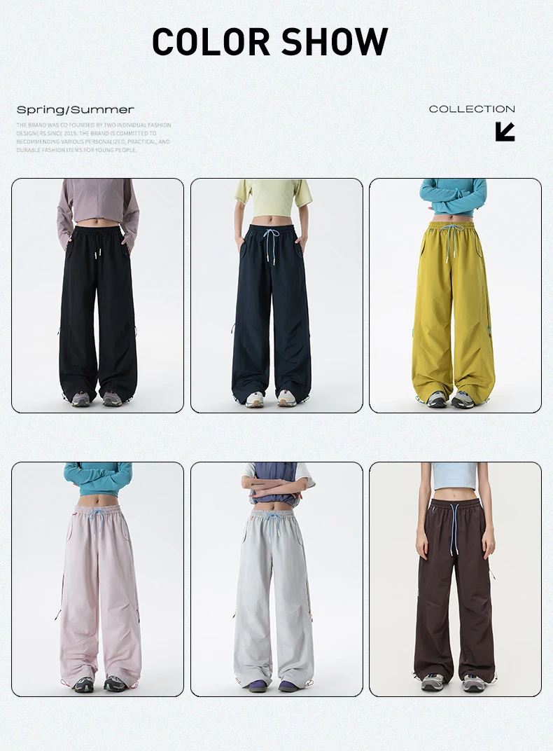 CHRLCK Women's Waterproof Hiking Pants Loose Quick Drying Cargo Pants Fishing Camping Cycling Trekking Jogging Trousers