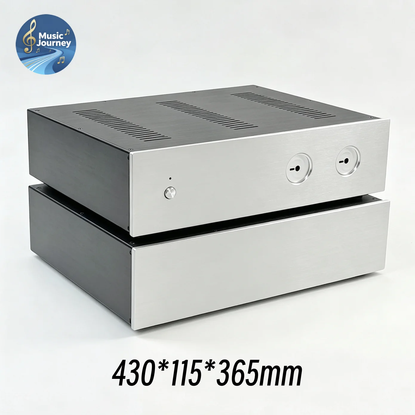 430*115*365mm Full Aluminum Preamp & Power Amp Chassis DAC Amplifier Enclosure Audiophile HiFi Home Audio DIY Aluminum Shell