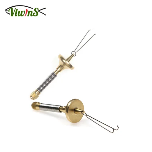 Imagen 1 del producto Vtwins latón Premium doblaje Twister herramienta de doblaje giratoria de alta calidad Kit de atado de moscas portátil aparejos de Pesca con mosca herramienta de Pesca
