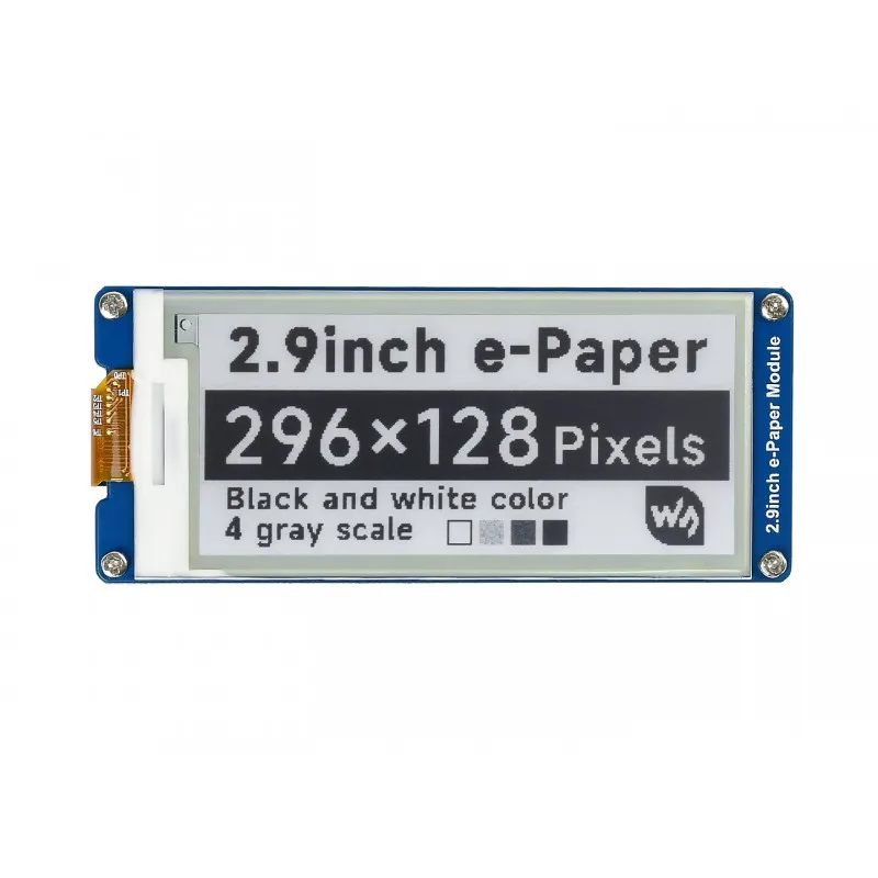 296x128, 2.9inch E-Ink display module，2.9inch e-Paper Module