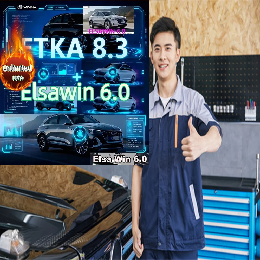 El más Nuevo ETKA 8,6 + Elsawin 6,0 reparación De automóviles Etka 8,6 Software Grupo Vehículos Catálogo De Piezas Electrónicas