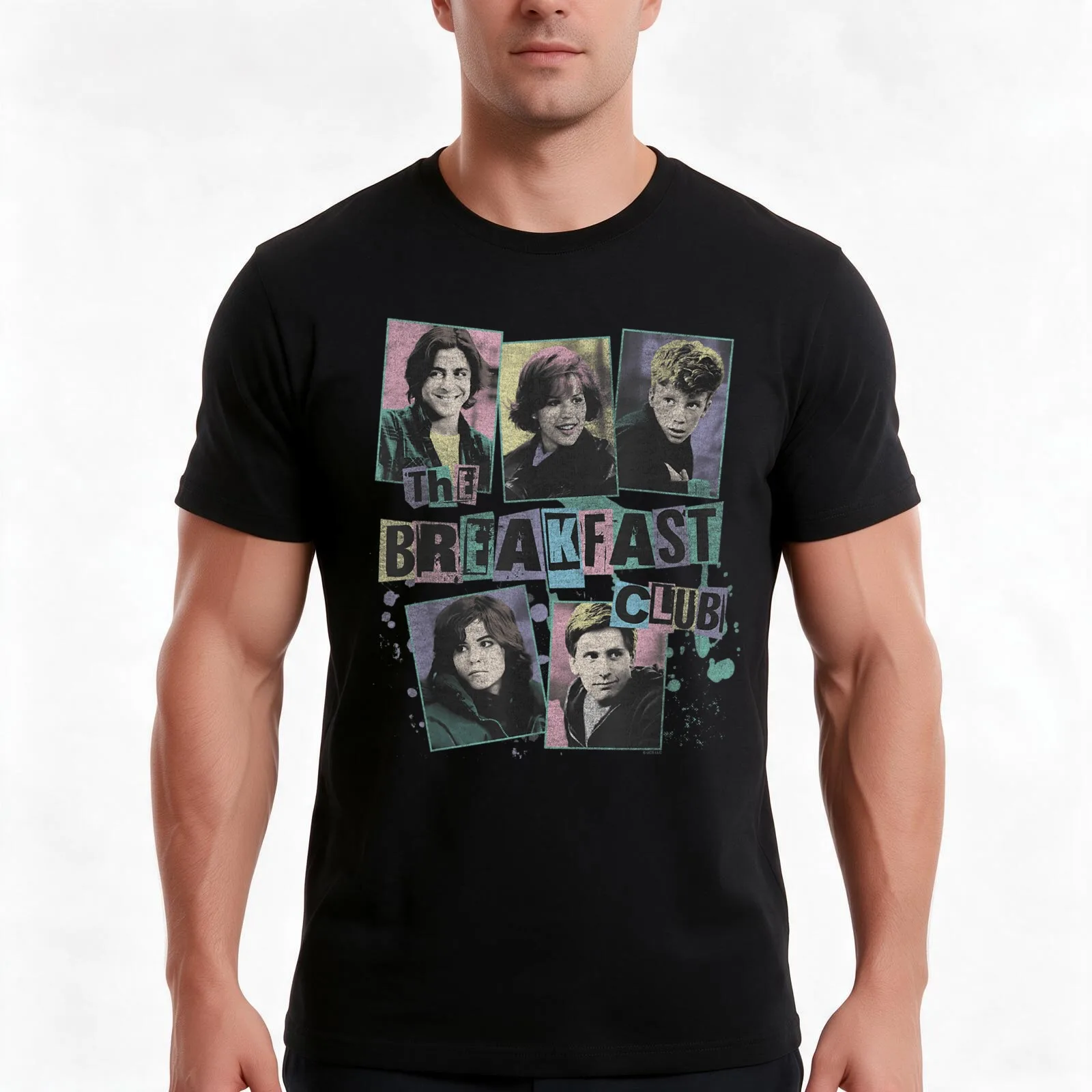 The Breakfast Club T-Shirt, Summer Casual Cotton Tee, Oversized Streetwear Tops, Vintage Graphic Print, Loose Fit Short Sleeve