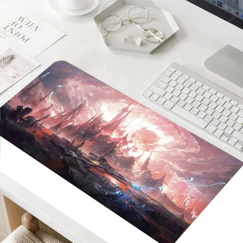 

Гладкий и прочный коврик для мыши, нескользящий игровой коврик для мыши разных размеров, геймерский коврик для киберспорта, игровой механический коврик для клавиатуры XXL, настольный коврик