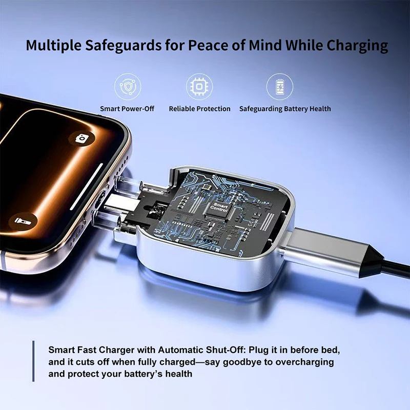 140W USB Automatic Charging Protector, Auto Power-off Safety Device for Fast Charging, Overload Protection
