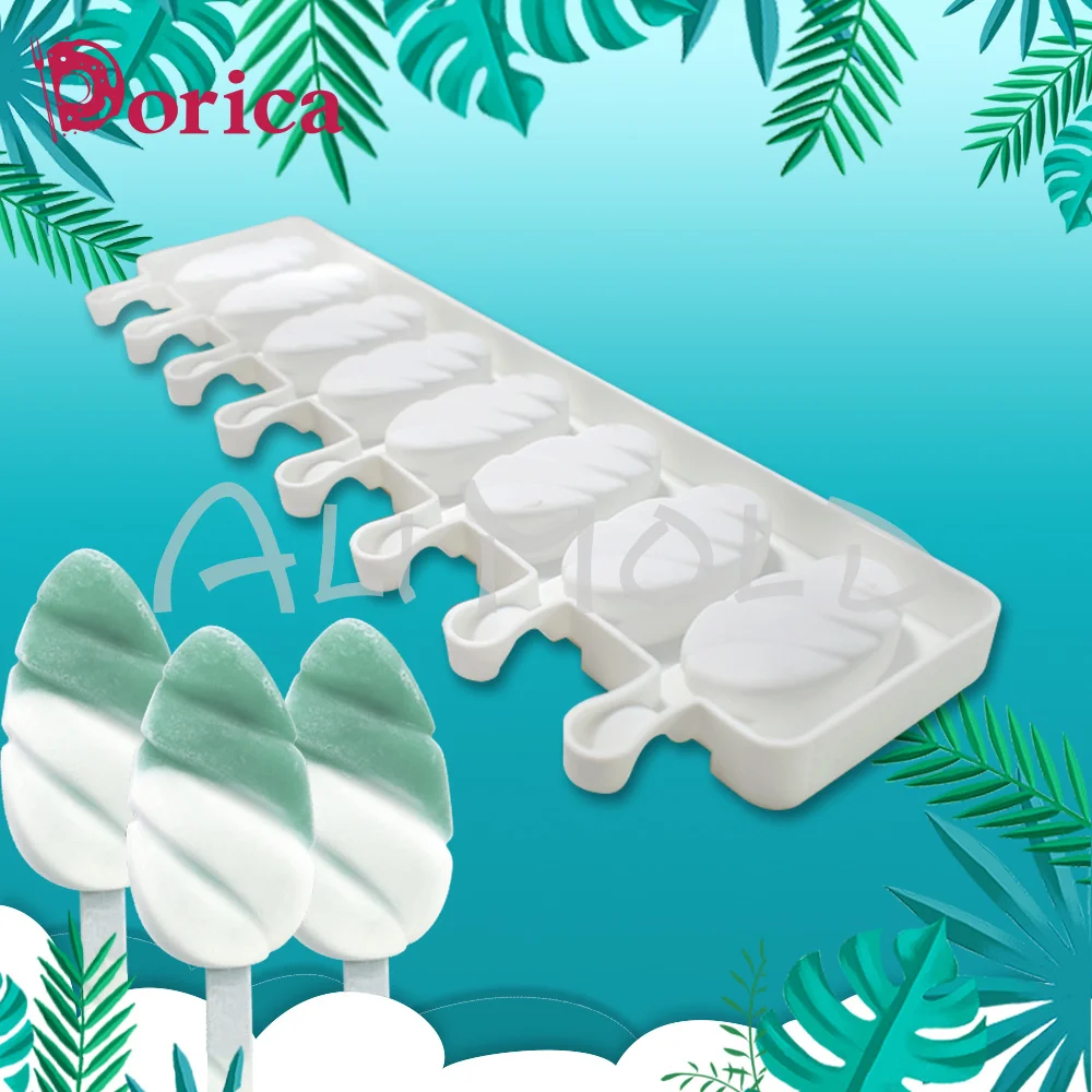 قطرة الماء سيليكون قالب الآيس كريم 8 ثقوب المصاصة مكعب صانع قوالب صينية شوكولاتة أدوات المطبخ حديقة المنزل أدوات الخبز #4