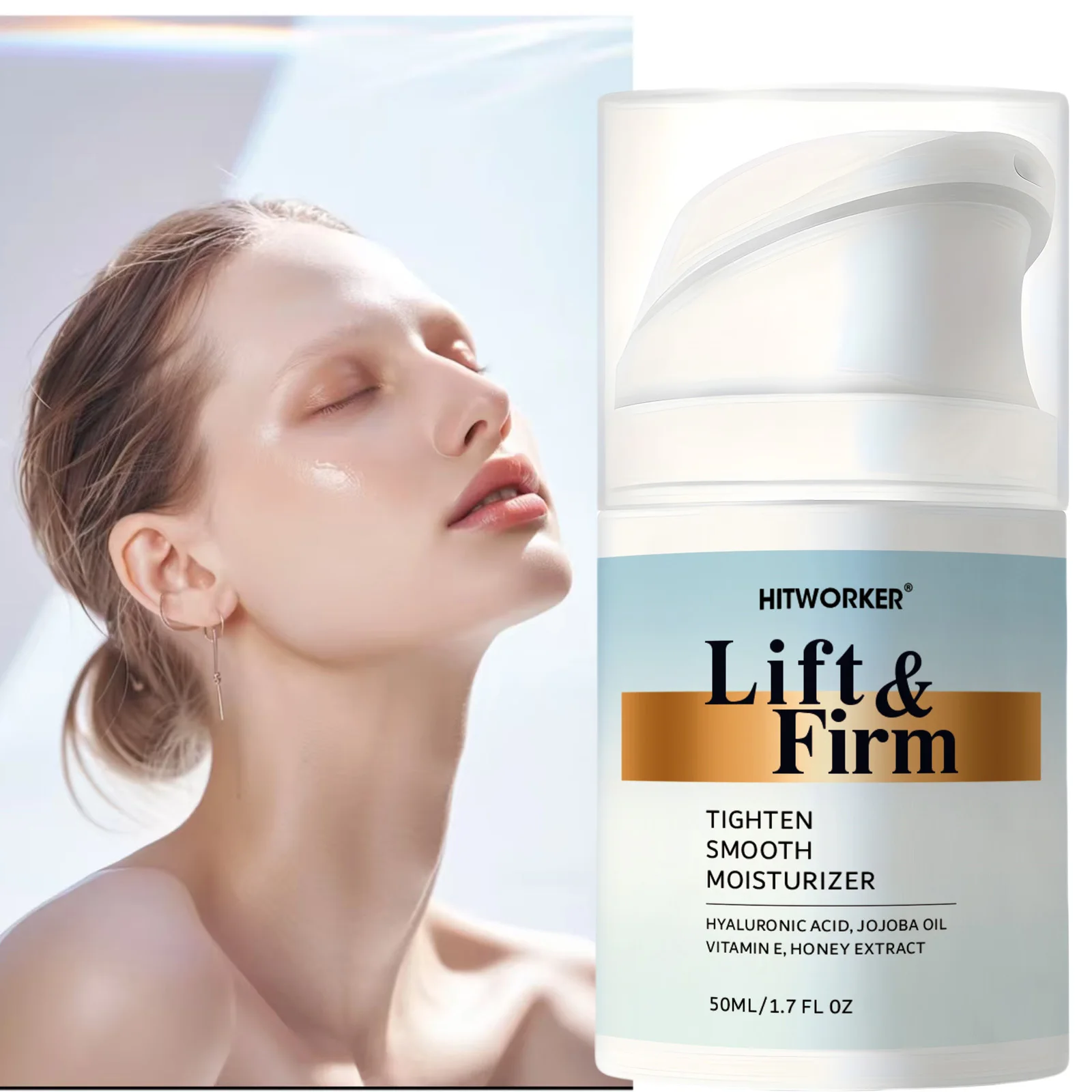 50 ml/1,7 Fl.Oz Damen-Bauchstraffungscreme, feuchtigkeitsspendende Körpermassagelotion zur Straffung von Gesäß, Bauch, Oberschenkel, Arm, Hautpflege, Po