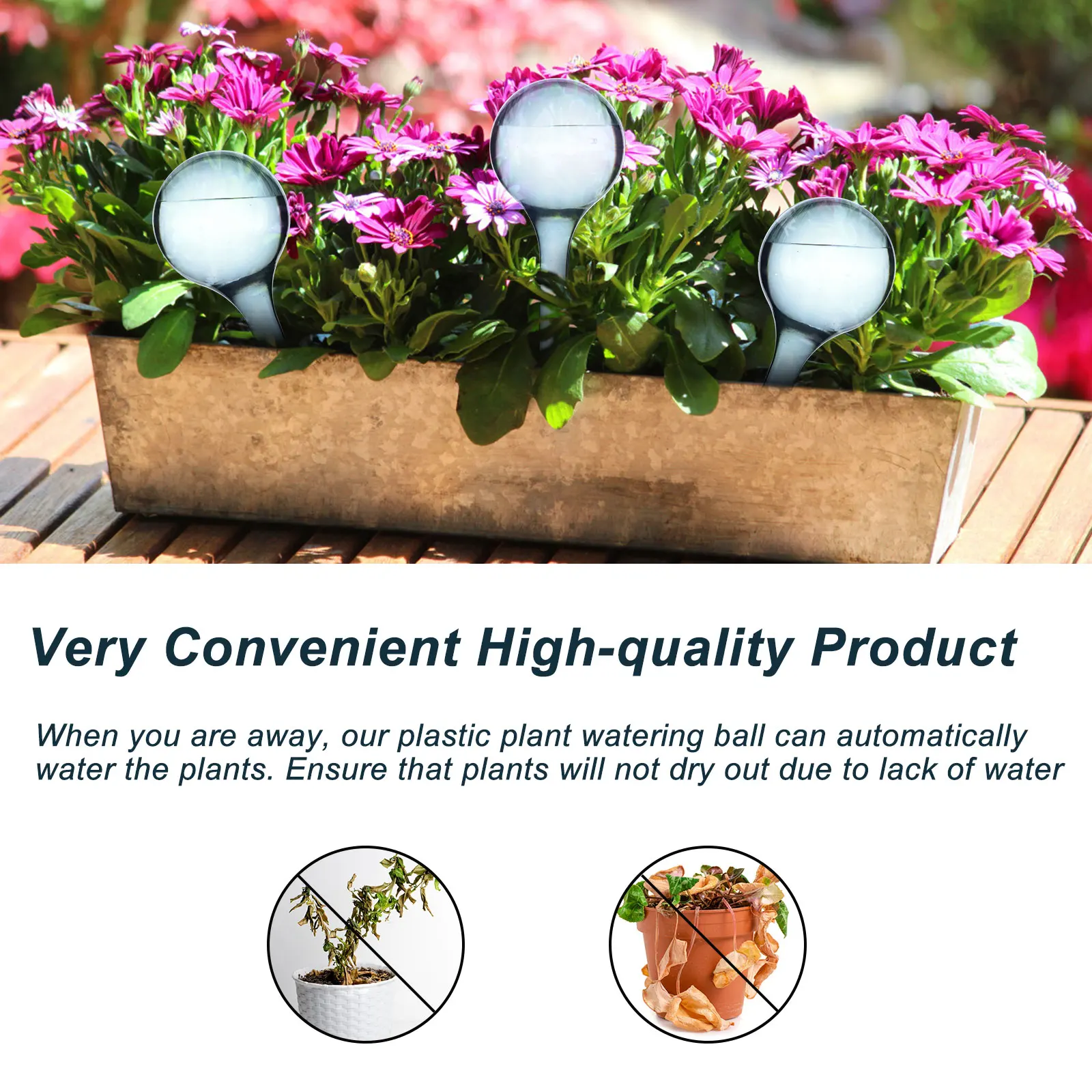 1PC Plant Rega Globos Self Watering System PVC Self Plant Rega Lazy Waterer Viagem Dripper Azul