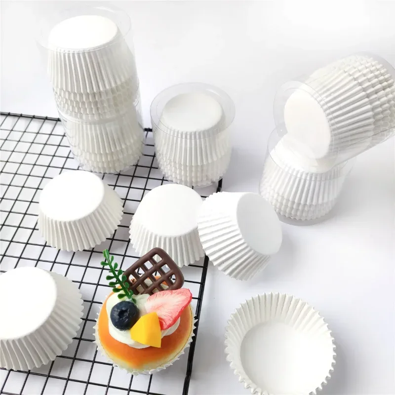 Moldes de papel para magdalenas, envoltorios para magdalenas, a prueba de grasa, suministros de cocina para hornear, 100 piezas