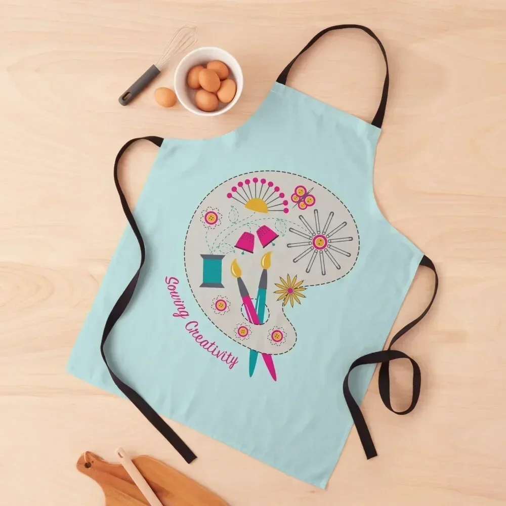 

Sowing Creativity Apron Bib For Kitchen Kitchenware Kitchen Handle For Women Kitchen Apron