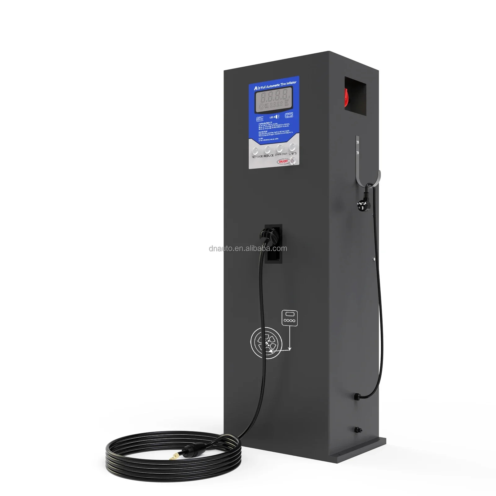Outdoor Waterproof Auto Care Equipment Buil-in Air Pump Inflator For Car Beauty Shop Gas Station Rest Stop Stand Alone Inflator