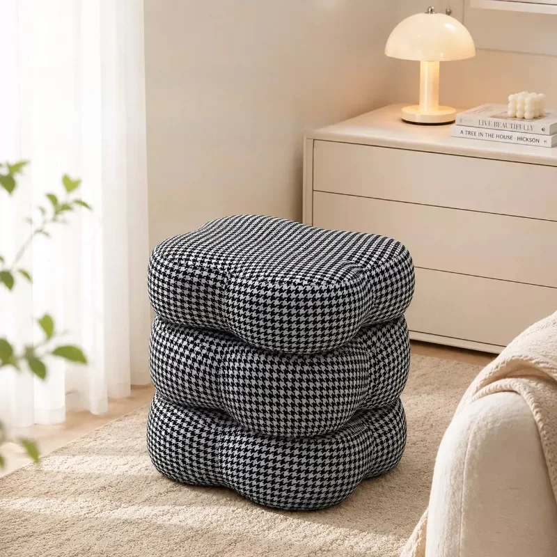 # Ottoman Living Room Lazy Sofa Footrest Swivel Home Entryway Shoe Stool Balcony Bay Window Pouf