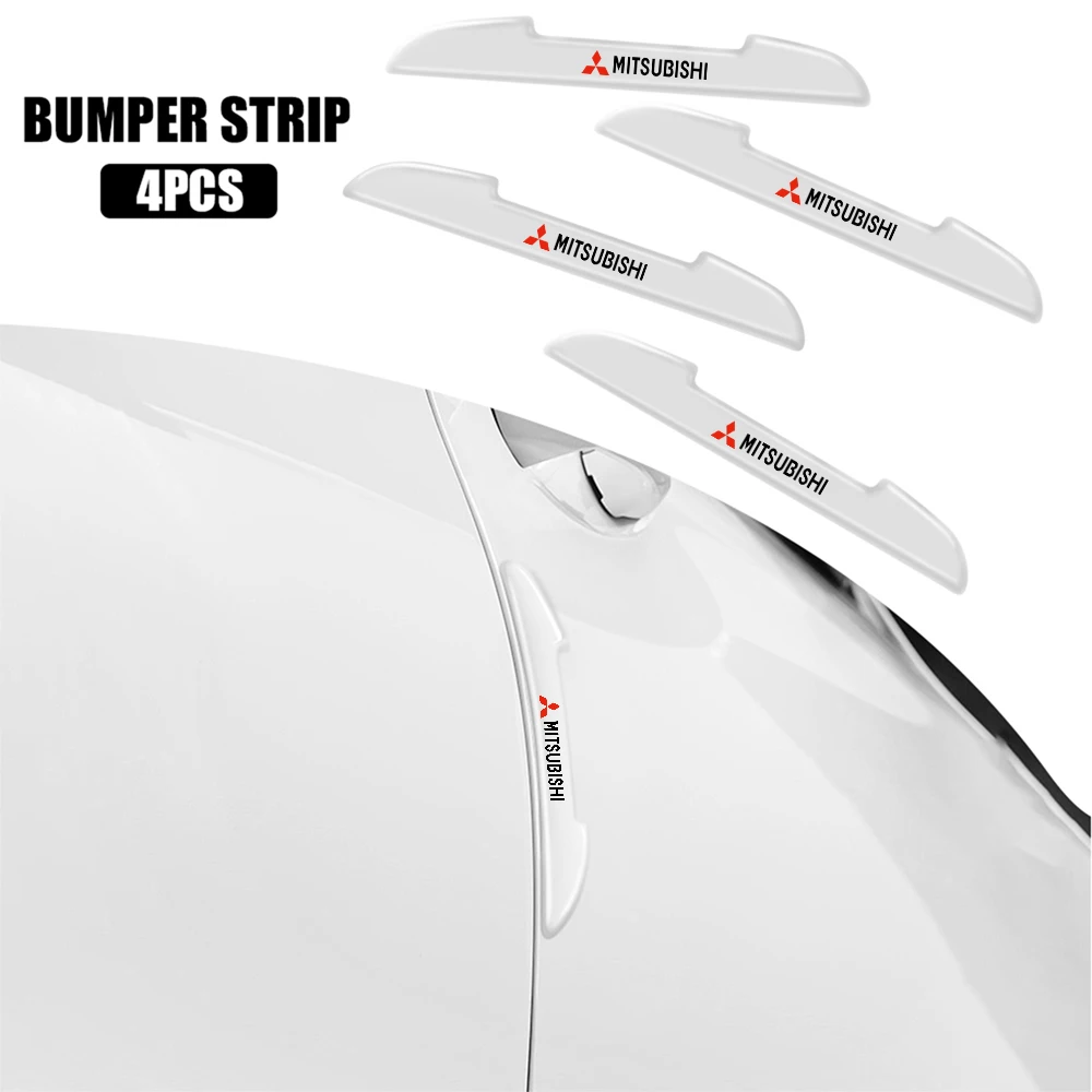 

4 шт., ПВХ автомобильные противоударные защитные наклейки на боковую кромку двери для Mitsubishi Ralliart Lancer Outlander ASX Competition Pajero